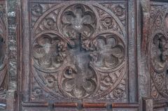 Quatrefoil panel on the 15th century pulpit