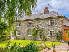 A pretty flint and brick cottage