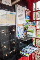 The village phonebox serves as an information centre