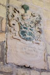Warkworth, St Lawrence Church, Ann Hunter memorial, d. 1720