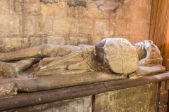 Effigy of a 14th century knight inside St Lawrence Church