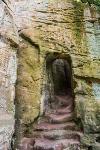 Stairs to the hermit's kitchen garden