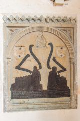 Sir Edward Shelley brass, 1554