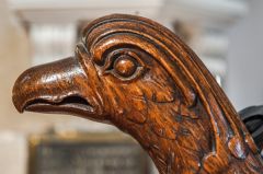 Detail of the carved eagle lectern