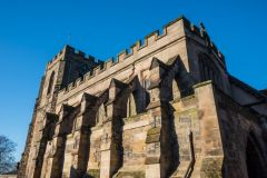 The south facade and flying buttresses