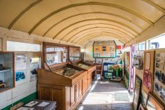 Somerset and Dorset Railway Museum, Interior of the 'cricket pavilion' rail carriage
