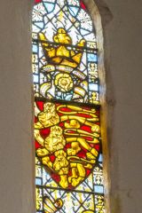 13th-century stained glass of Edward I's arms