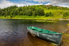 A rowboat on Watendlath Tarn