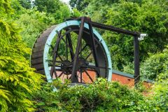 A restored waterwheel