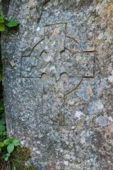 Weem Forest & St David's Well, A Celtic cross at St David's Well