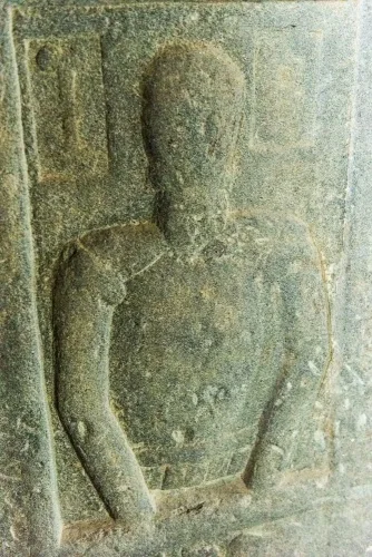 Late medieval grave slab of a knight