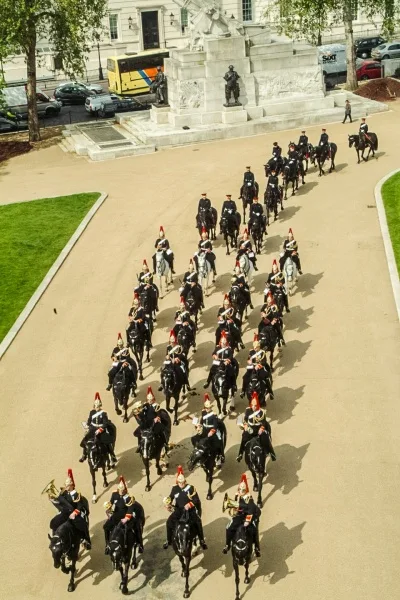 Life Guards passing under under the arch