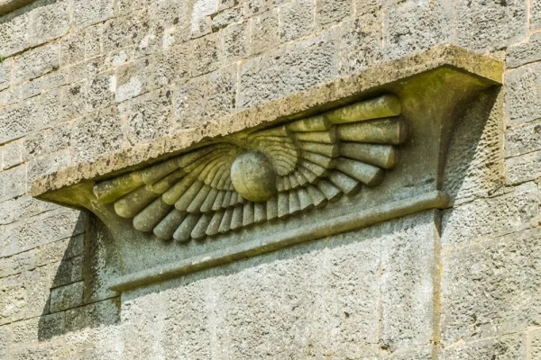 Egyptian styled entrance decoration