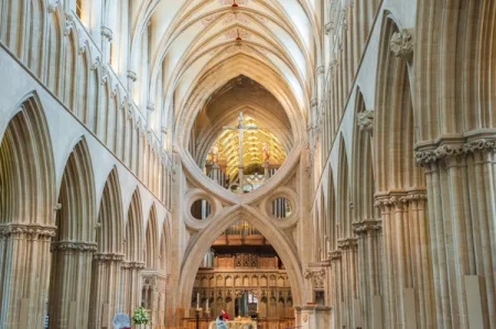 The nave and scissor arches
