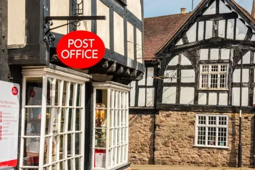 The post office and Red Lion pub