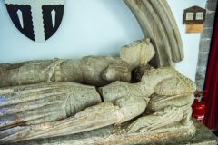 Sir John Marbury (d 1437) and his wife Agnes