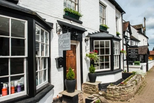 Bow-fronted shopfronts on Broad Street
