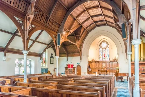 Inside the Wesley Memorial Methoditst Church