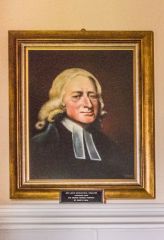John Wesley portrait in the vestibule