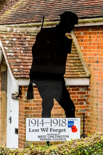The striking village war memorial
