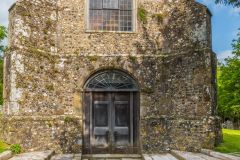 The 1727 tower and west door