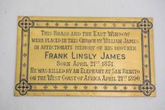 Frank James, killed by an elephant in 1890