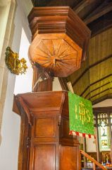 18th-century pulpit and sounding board