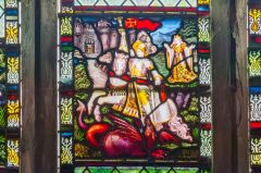 Detail of Victorian stained-glass, east window