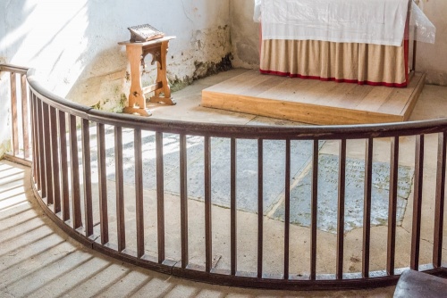 The curved communion rails