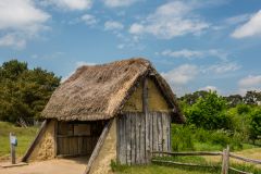 The thatched Information Hut