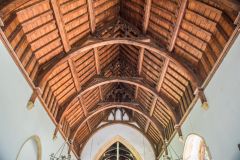 The restored 19th century timber roof