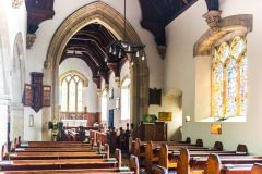 The church interior, looking east