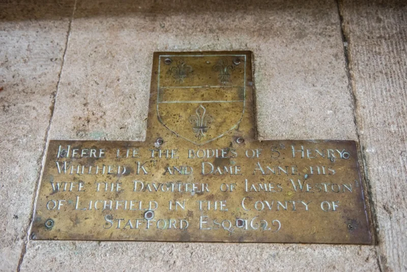 Sir Henry Whitehead brass, 1629