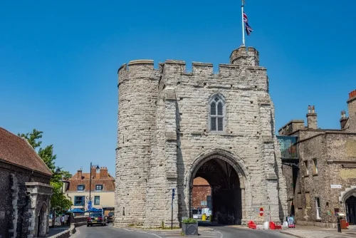 West Gate Tower is the last remaining gateway