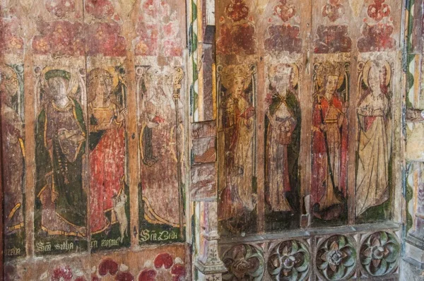 Base of the 15th century painted screen