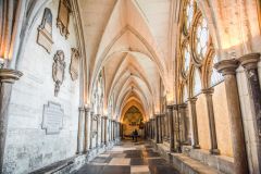 Looking along the cloister walk