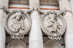 St Theodore and St Dunstan medallions