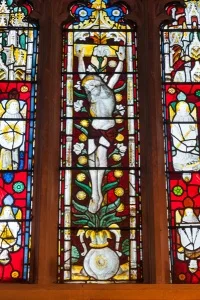 Rare east window 15th century glass