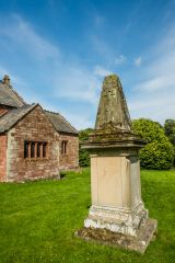 A 19th century monument in the south churchyard