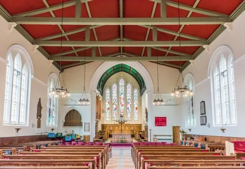 The church interior