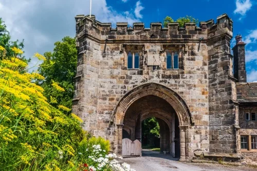 The 14th-century north-east gatehouse