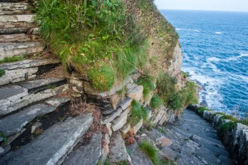 A hairpin bend on the way down