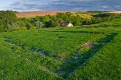 Foundations of a medieval house at Wharram Percy