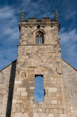 The west tower of the church