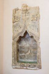 The late-medieval canopied piscina