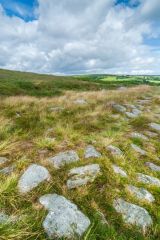 The sloping edge of a road section