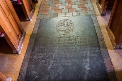 Wherwell, St Peter & Holy Cross Church, 18th century grave slab of Mary West