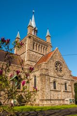 The south transept and rose window