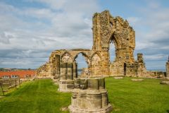 Looking west down the abbey church