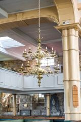 A Georgian brass chandelier